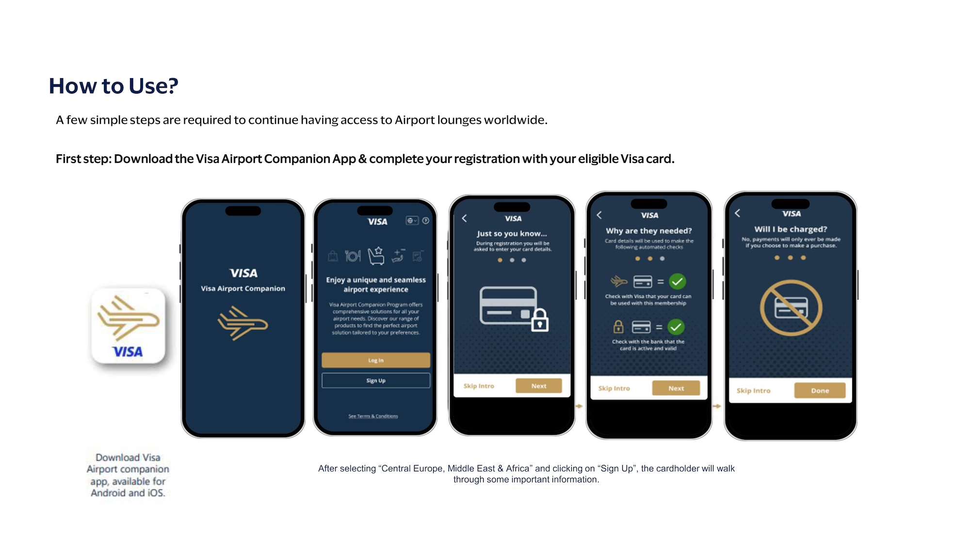 how to use visa companion app